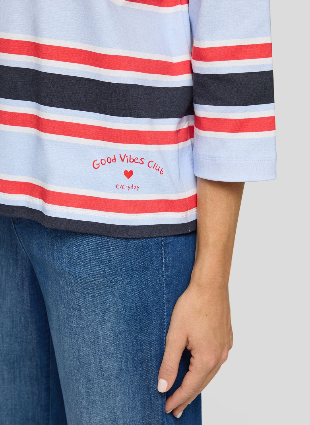 Женский лонгслив в полоску Rabe | Фото 6