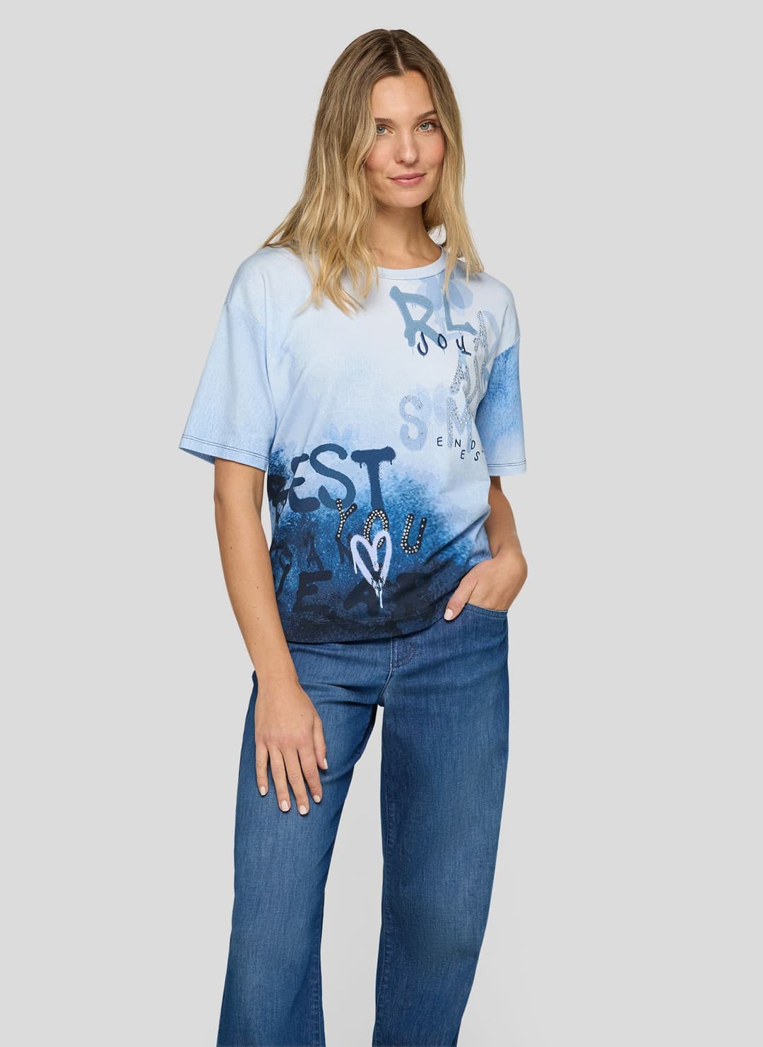 Женская футболка из хлопка с модалом Rabe | Фото 3