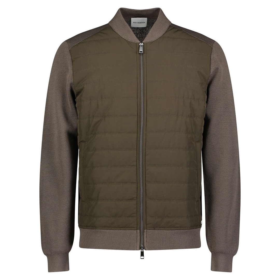 Мужской трикотажный бомбер с нейлоновой вставкой Roy Robson | Фото 1