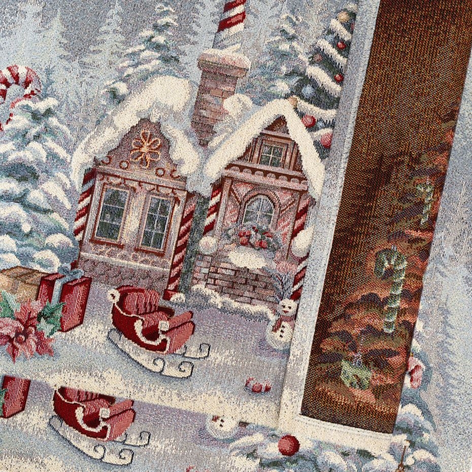 Дорожка и салфетки Снеговики Пряничные домики | Фото 2