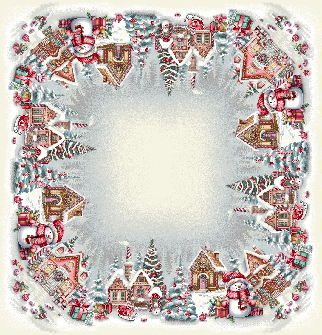 Дорожка и салфетки Снеговики Пряничные домики | Фото 3