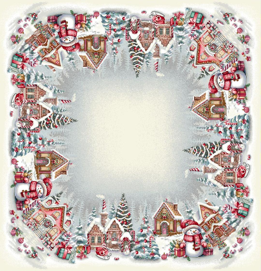 Дорожка и салфетки Снеговики Пряничные домики | Фото 3