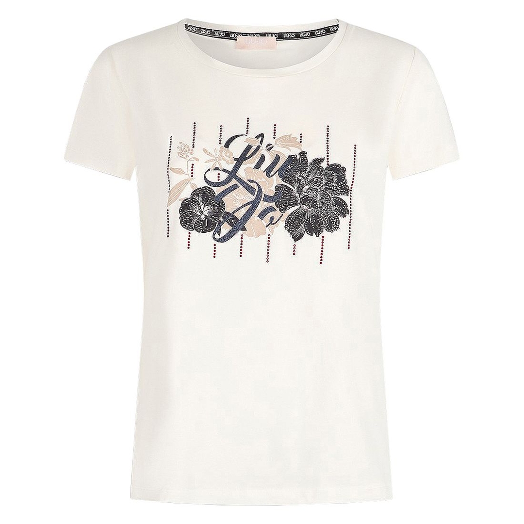 Женская футболка с цветочным лого-принтом Liu Jo | Фото 1