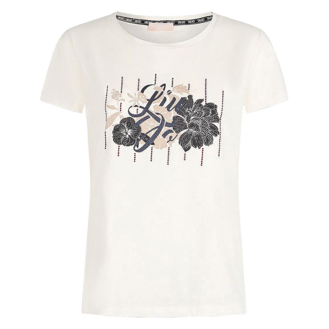Женская футболка с цветочным лого-принтом Liu Jo | Фото 1