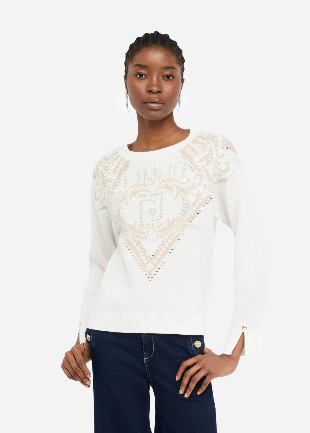 Женский жаккардовый джемпер Liu Jo | Фото 2