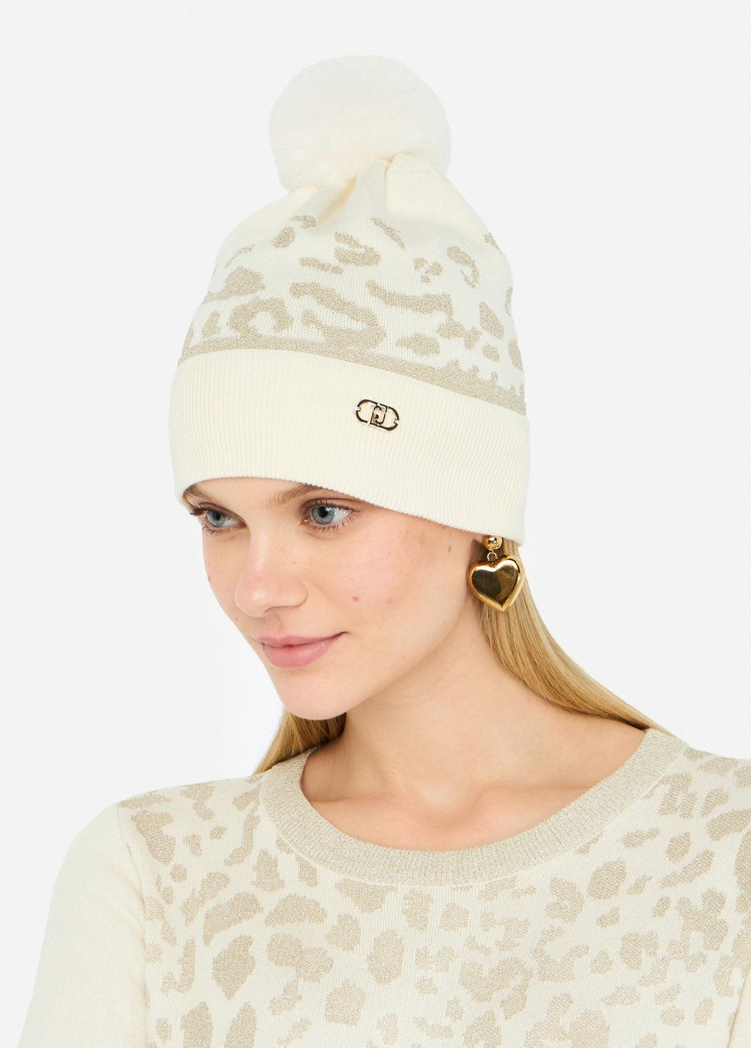 Женская шапка с анималистичным принтом Liu Jo | Фото 3