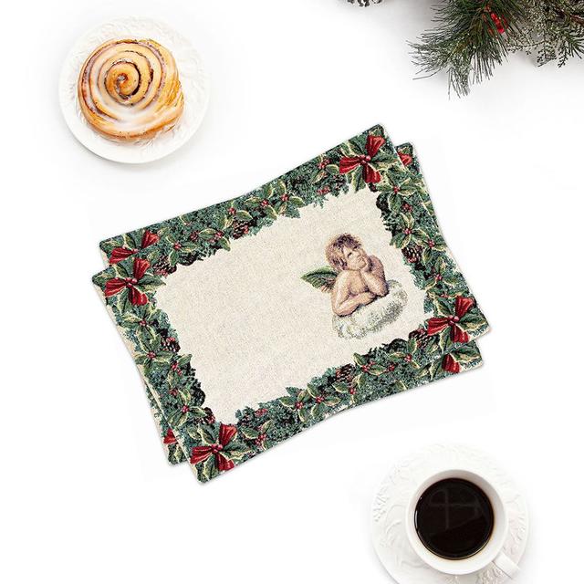 Салфетки декоративные Винтажный венок Ангел, 2 шт