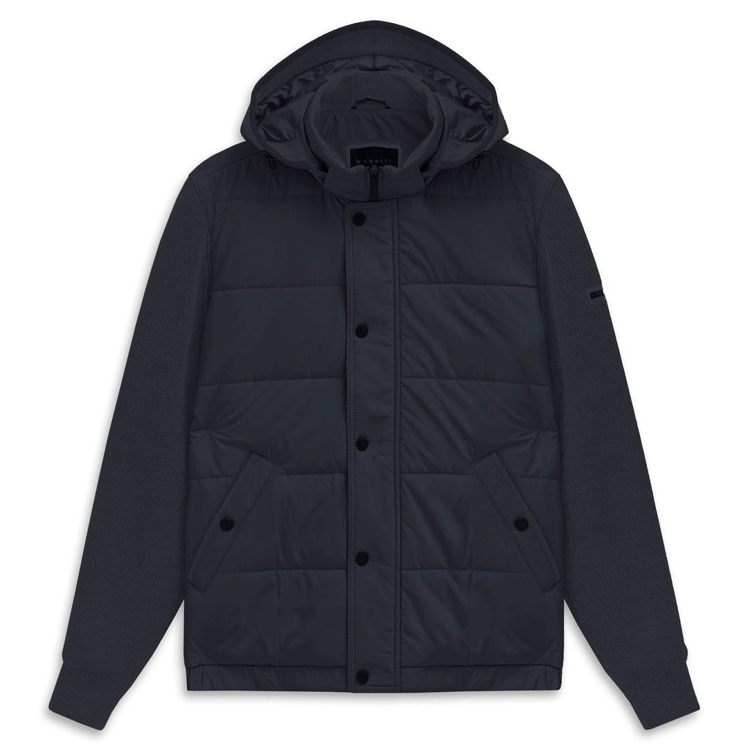 Мужская стеганая куртка с трикотажными рукавами Bugatti | Фото 1