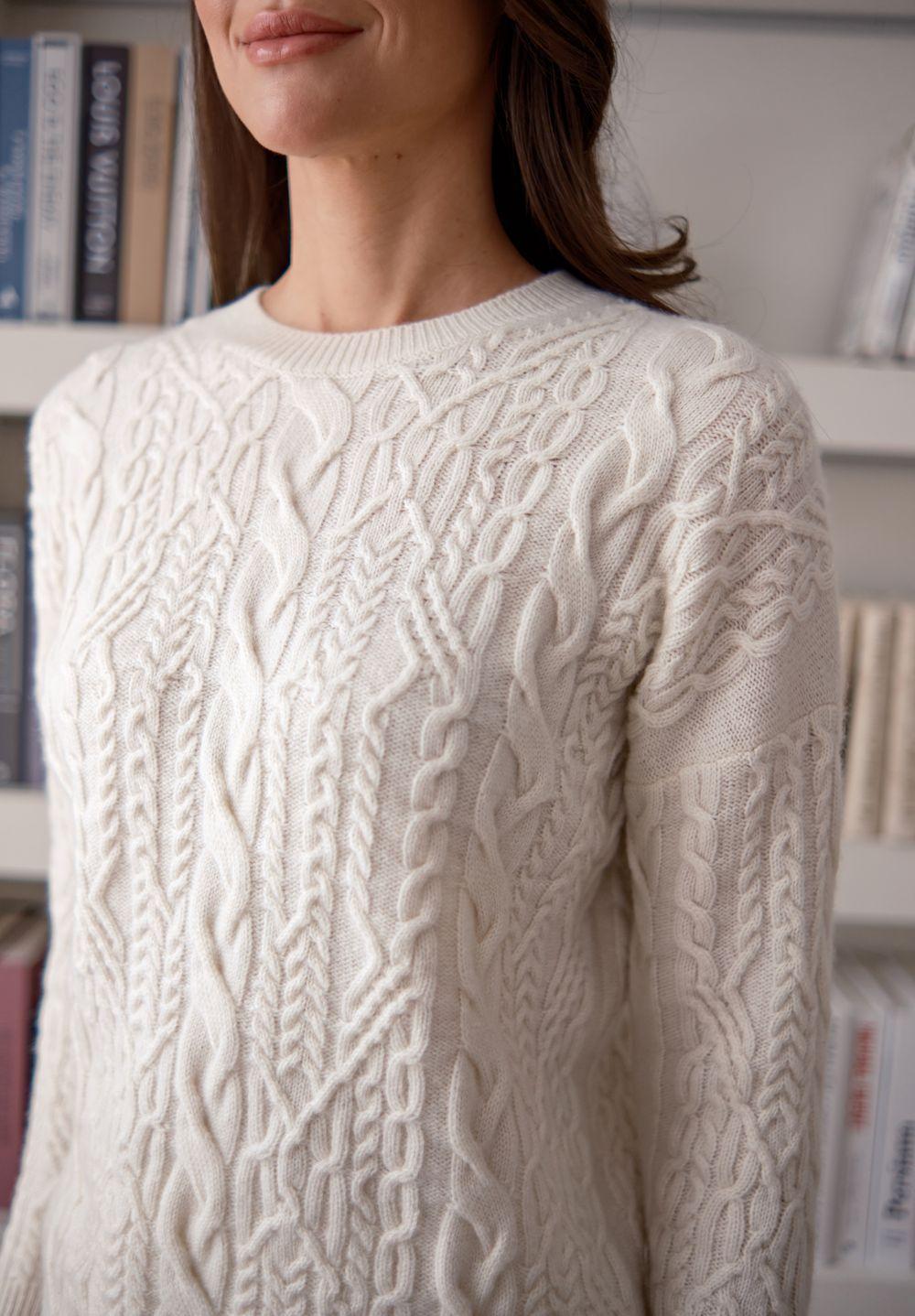 Женский кашемировый джемпер с косами MIR CASHMERE | Фото 5