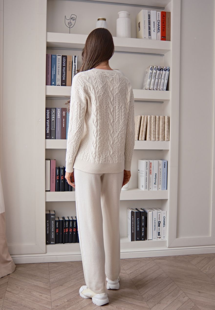 Женский кашемировый джемпер с косами MIR CASHMERE | Фото 4