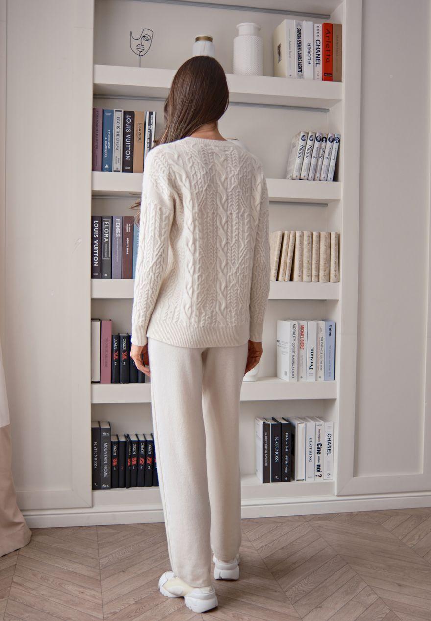 Женский кашемировый джемпер с косами MIR CASHMERE | Фото 4