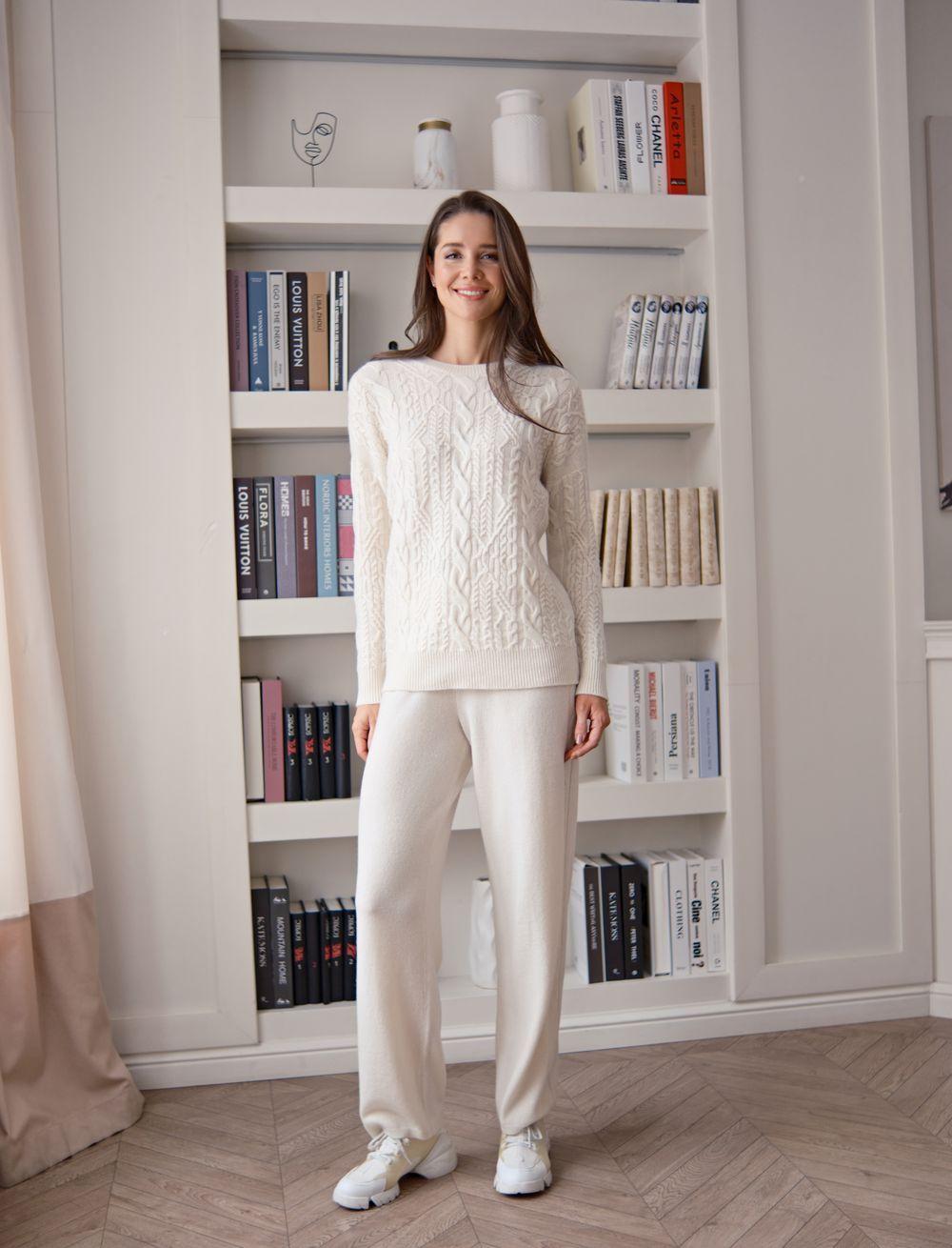 Женский кашемировый джемпер с косами MIR CASHMERE | Фото 3