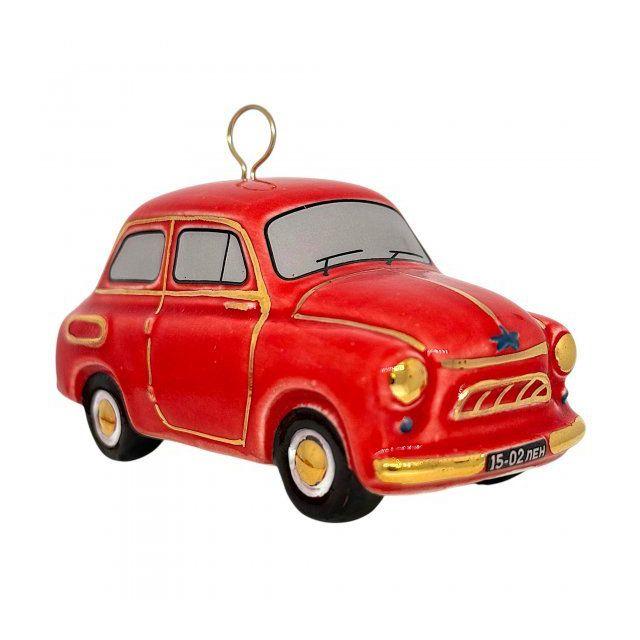 Ёлочная игрушка Горбатый запорожец Фарфоровая мануфактура | Фото 2