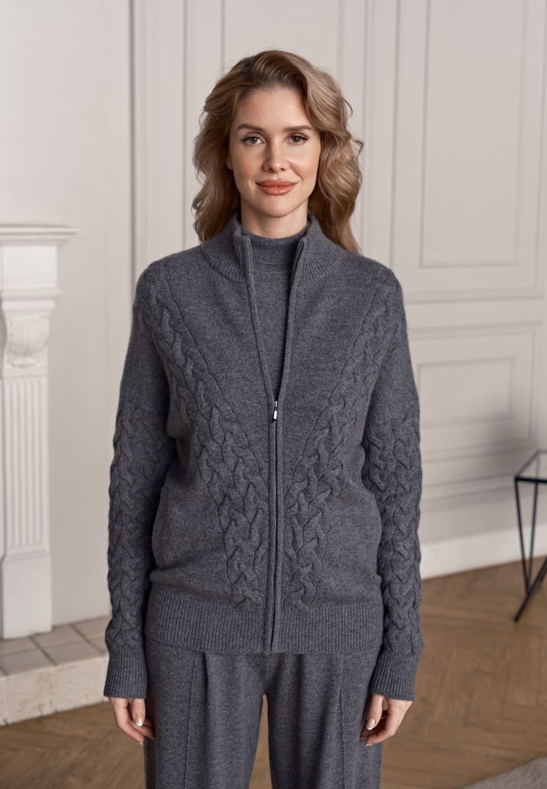 Женский кашемировый кардиган на молнии MIR CASHMERE | Фото 2