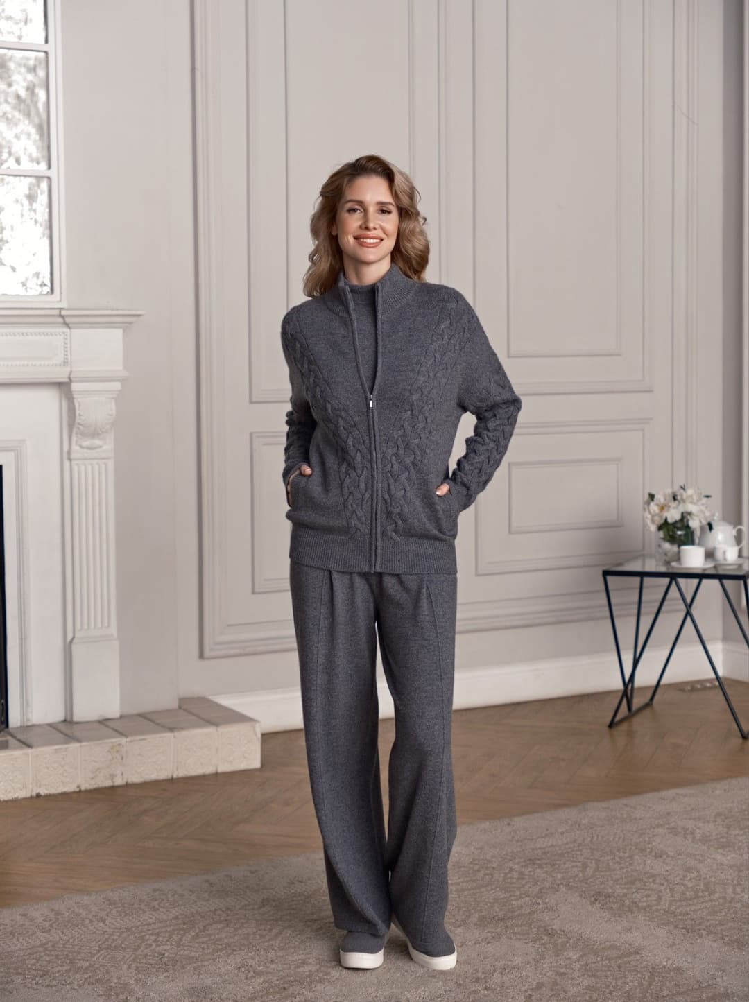 Женские кашемировые брюки с защипами MIR CASHMERE | Фото 5