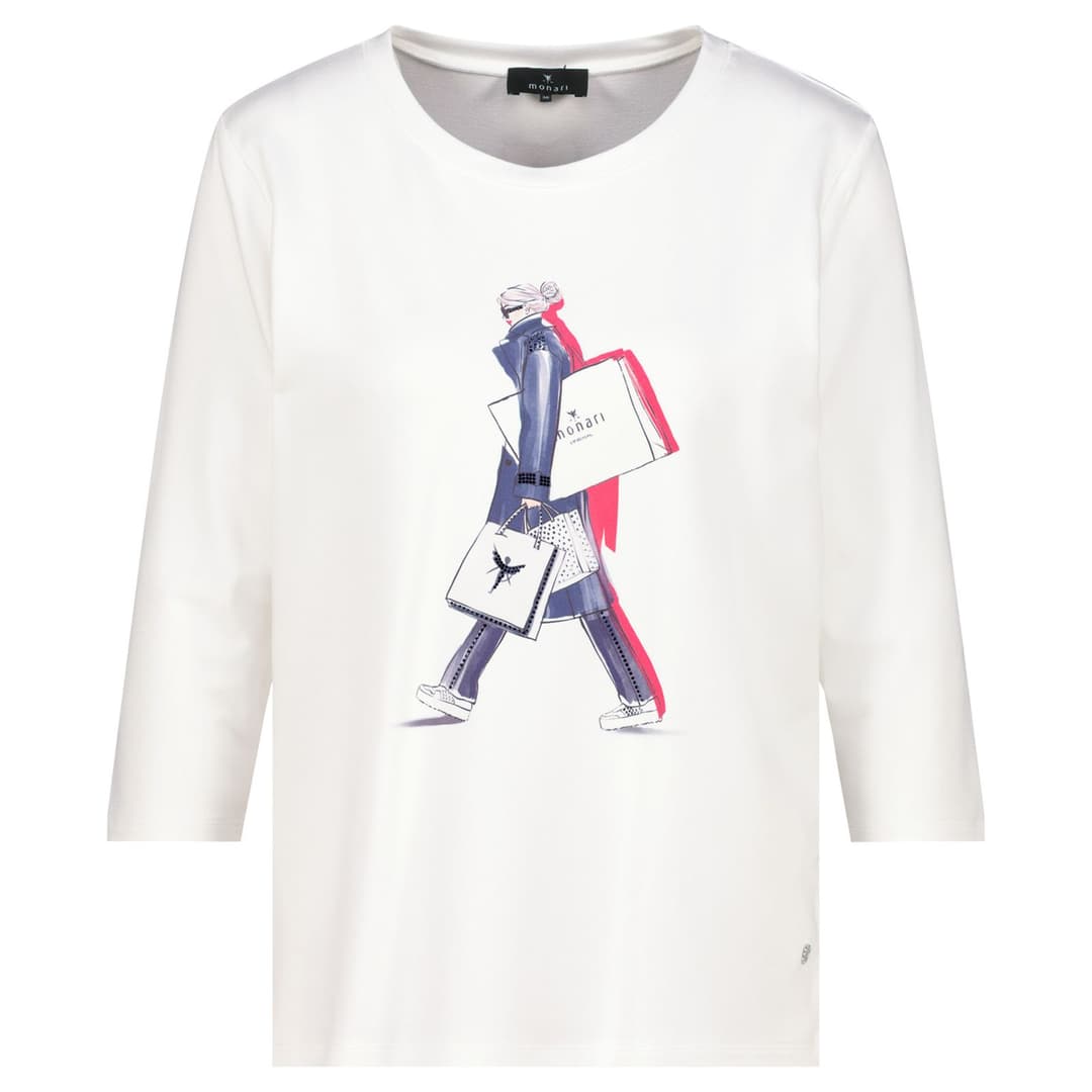 Женская футболка с принтом Monari | Фото 1