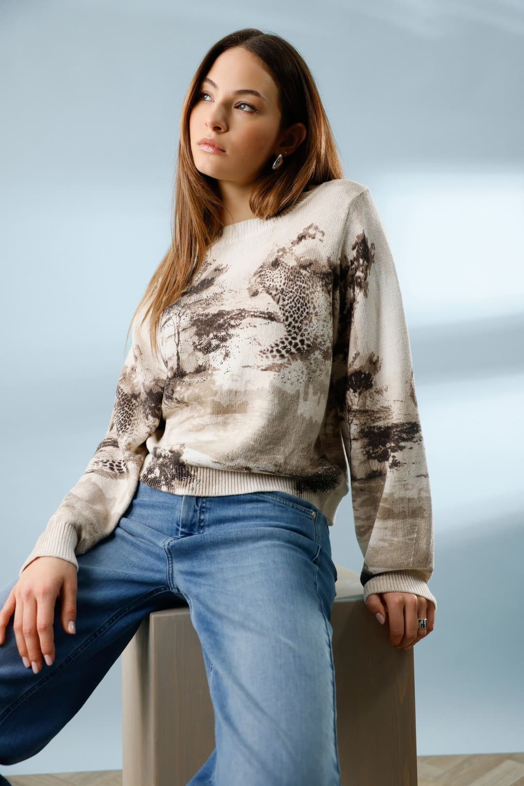 Женский джемпер с принтом Monari | Фото 4