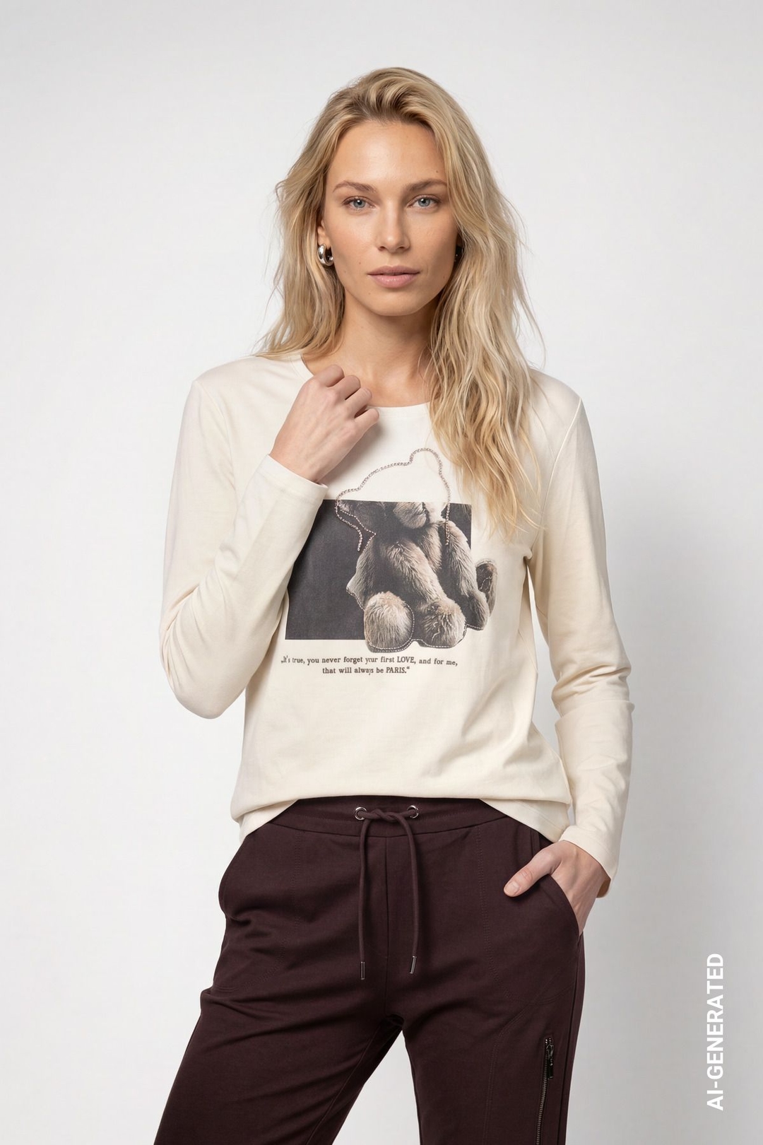 Женский лонгслив с принтом Monari | Фото 3