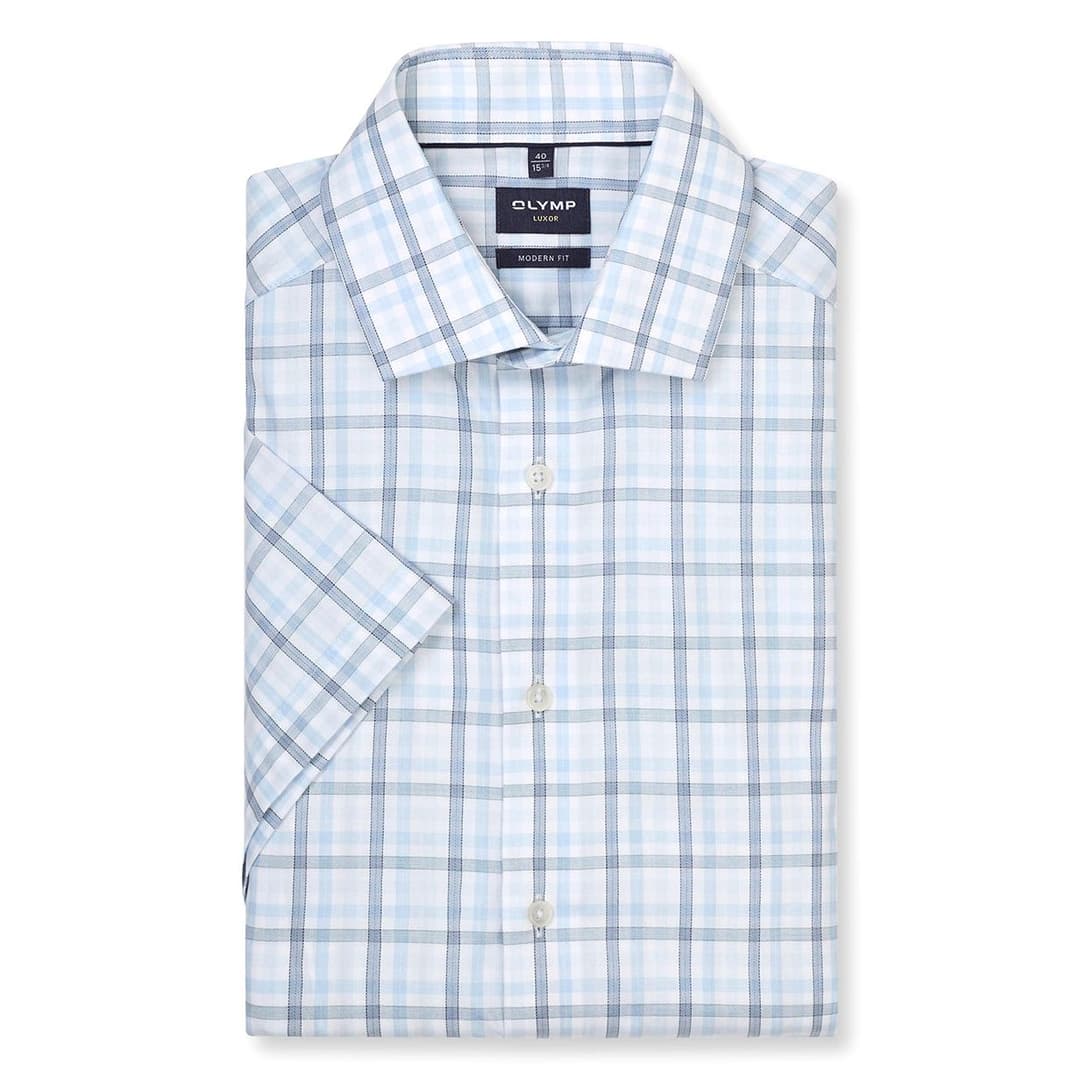Мужская сорочка в клетку Olymp Luxor | Фото 1