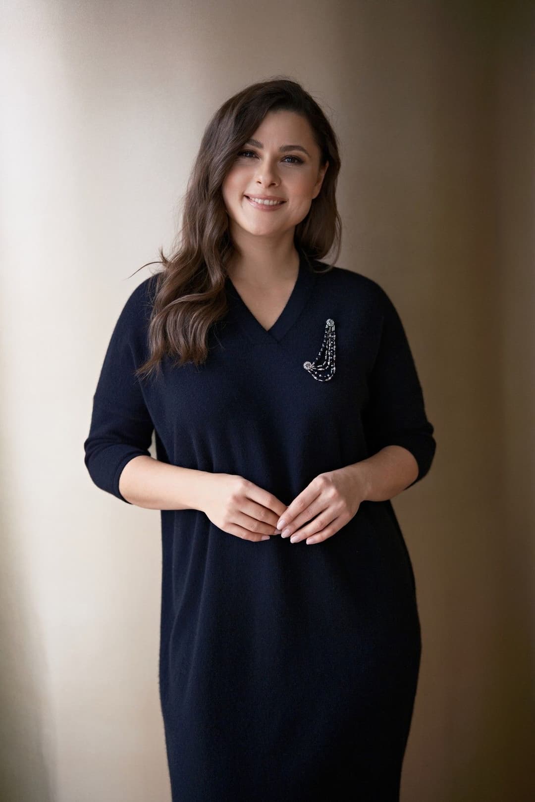 Платье с брошью MIR CASHMERE | Фото 5