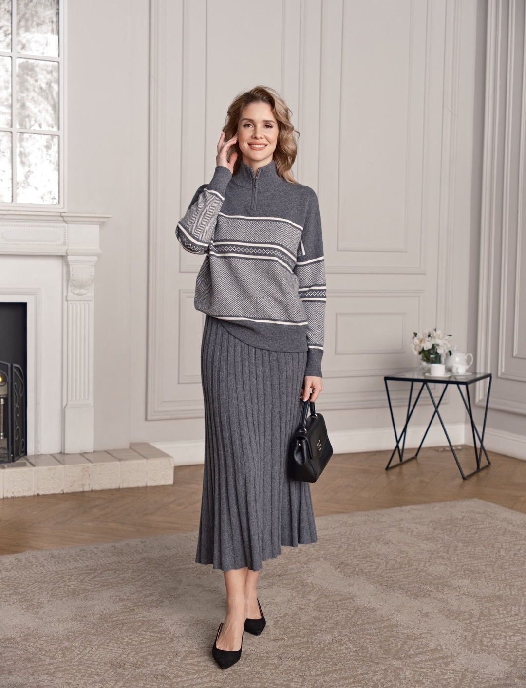Женский джемпер с узором MIR CASHMERE | Фото 6