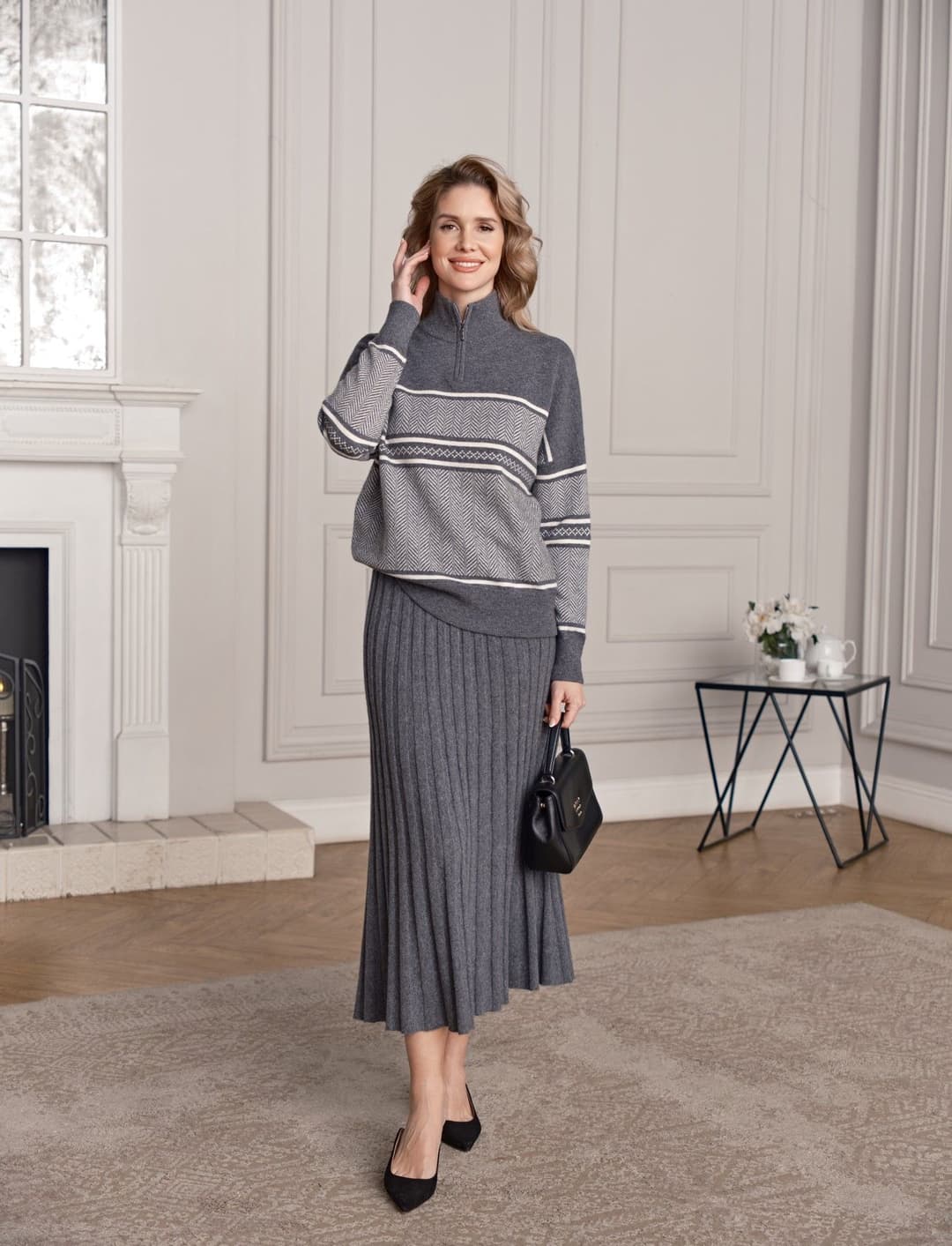 Женский джемпер с узором MIR CASHMERE | Фото 6