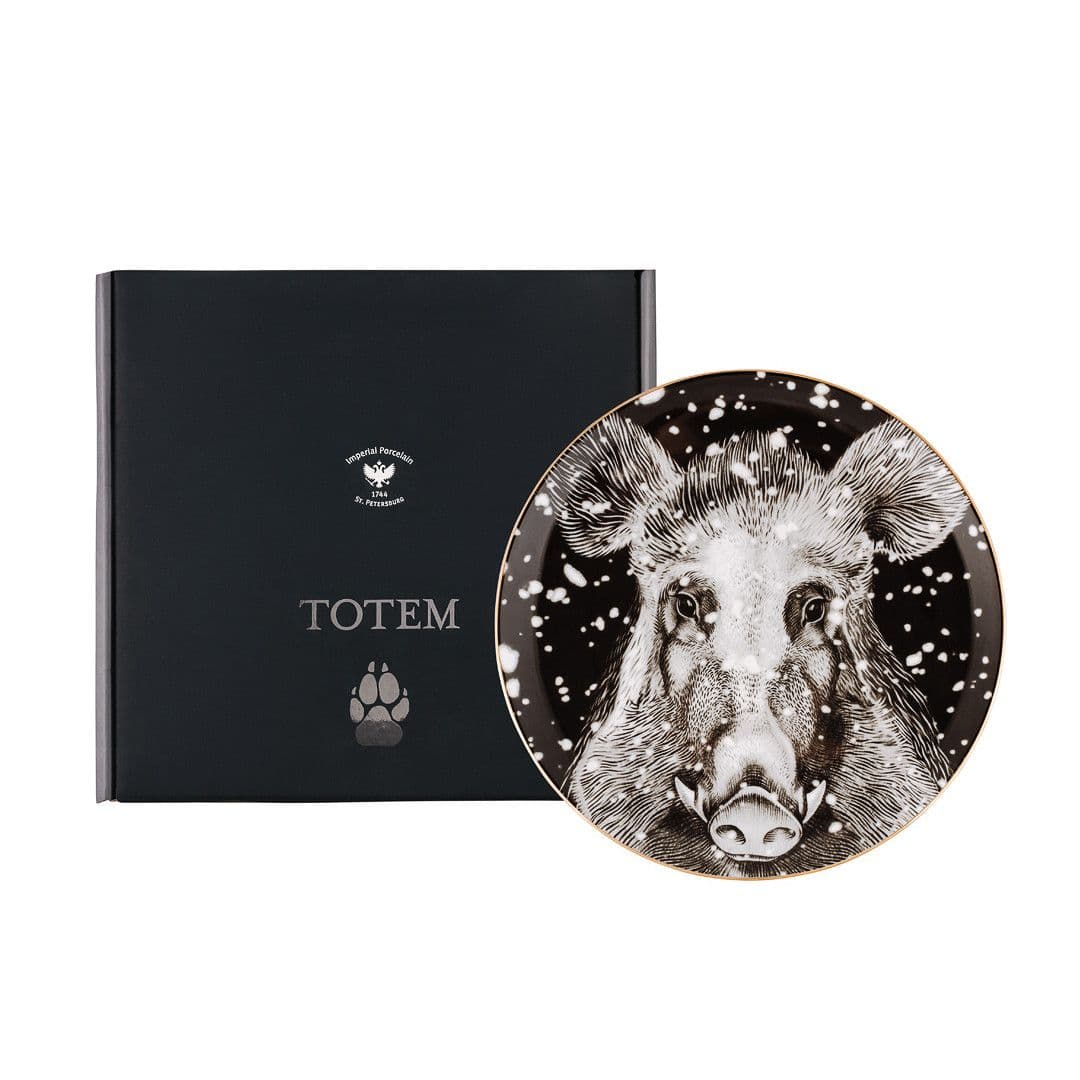 Тарелка декоративная ИФЗ Тотем. Кабан | Фото 2