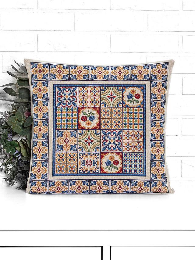Подушка декоративная Майолика пэчворк
