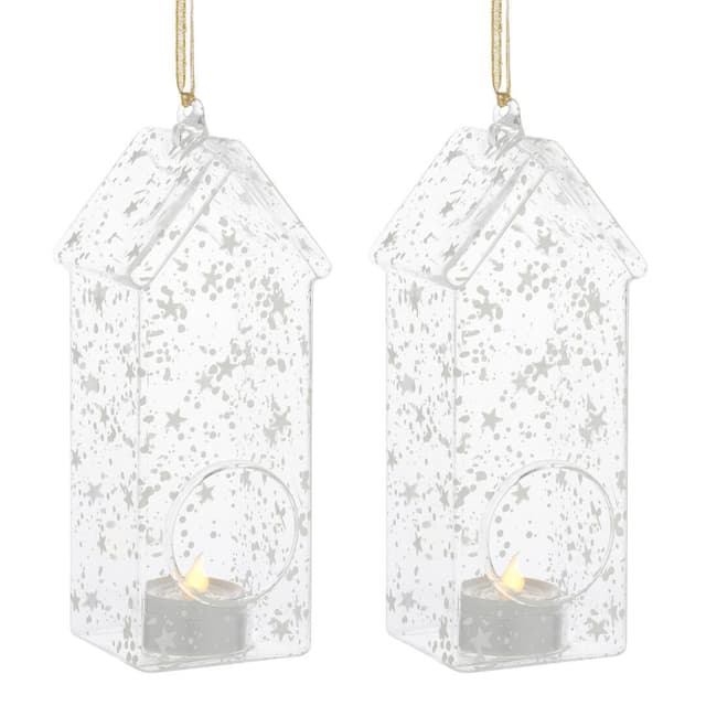 Декорация Дом Романтика, набор подсвечников, 2шт, 2 ламп, Sirius, 18 см