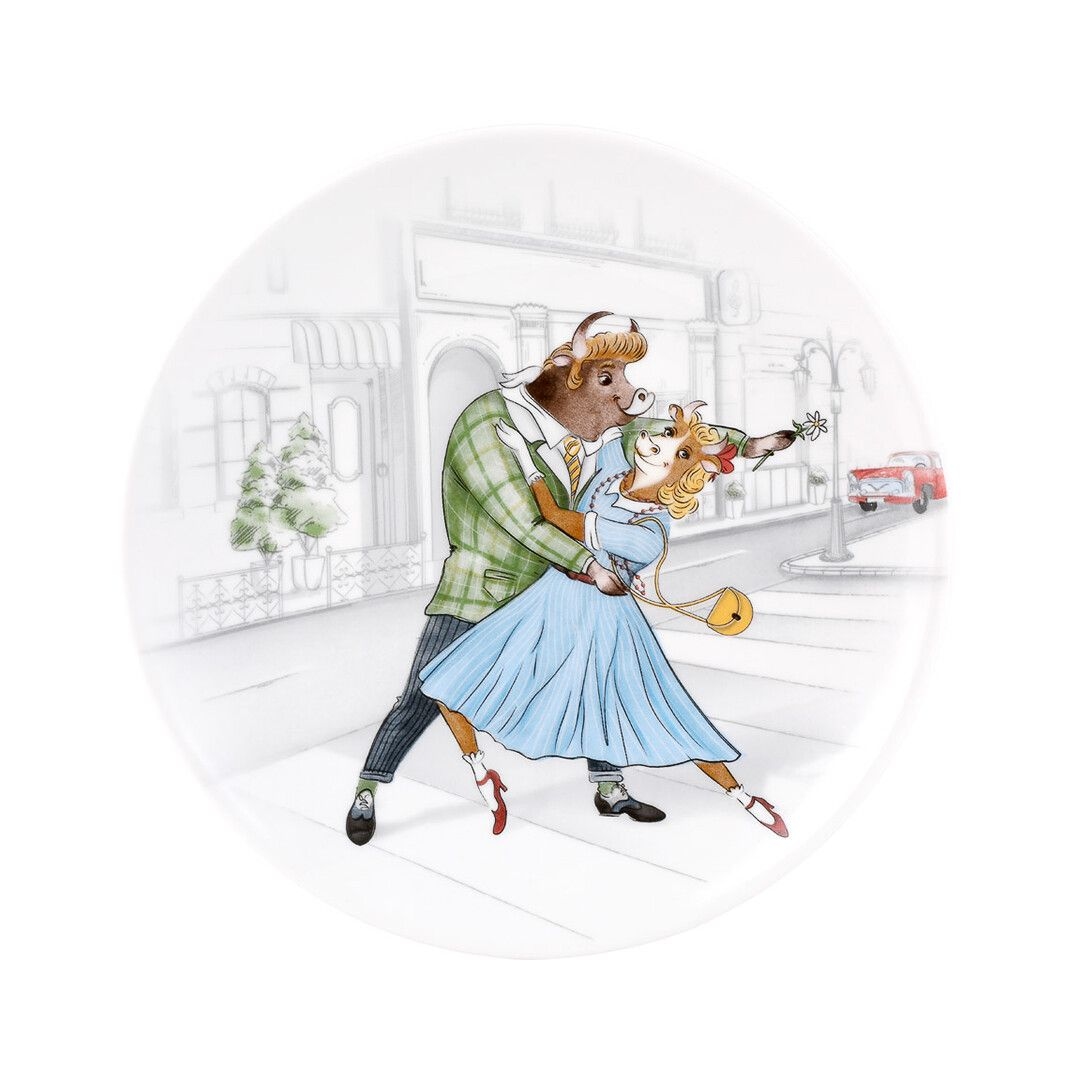 Тарелка декоративная ИФЗ Быки-стиляги Бродвей | Фото 1