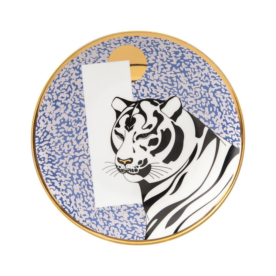 Тарелка декоративная ИФЗ Тигр В ожидании сказки | Фото 1