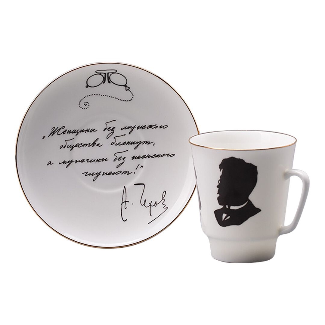 Кофейная пара ИФЗ Русские писатели Чехов, 165 мл | Фото 1
