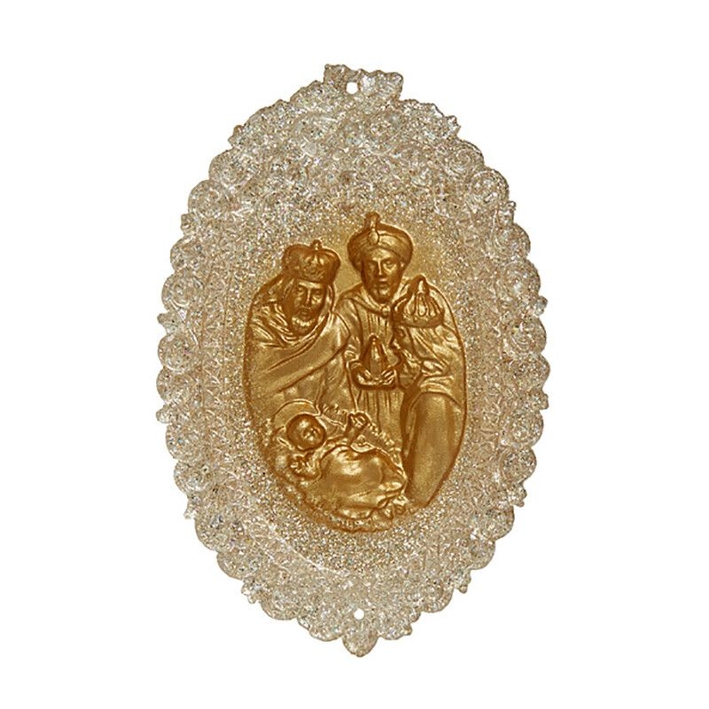 Ёлочная игрушка РОЖДЕСТВЕНСКИЕ ИСТОРИИ, Holiday Classics, золото/белый | Фото 1