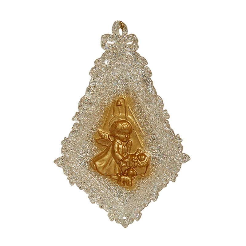 Ёлочная игрушка РОЖДЕСТВЕНСКИЕ ИСТОРИИ, Holiday Classics, золото/белый | Фото 1