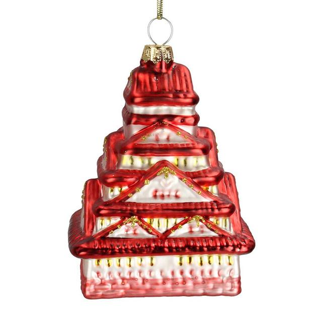 Ёлочная игрушка Башня, Kersten, 10 см