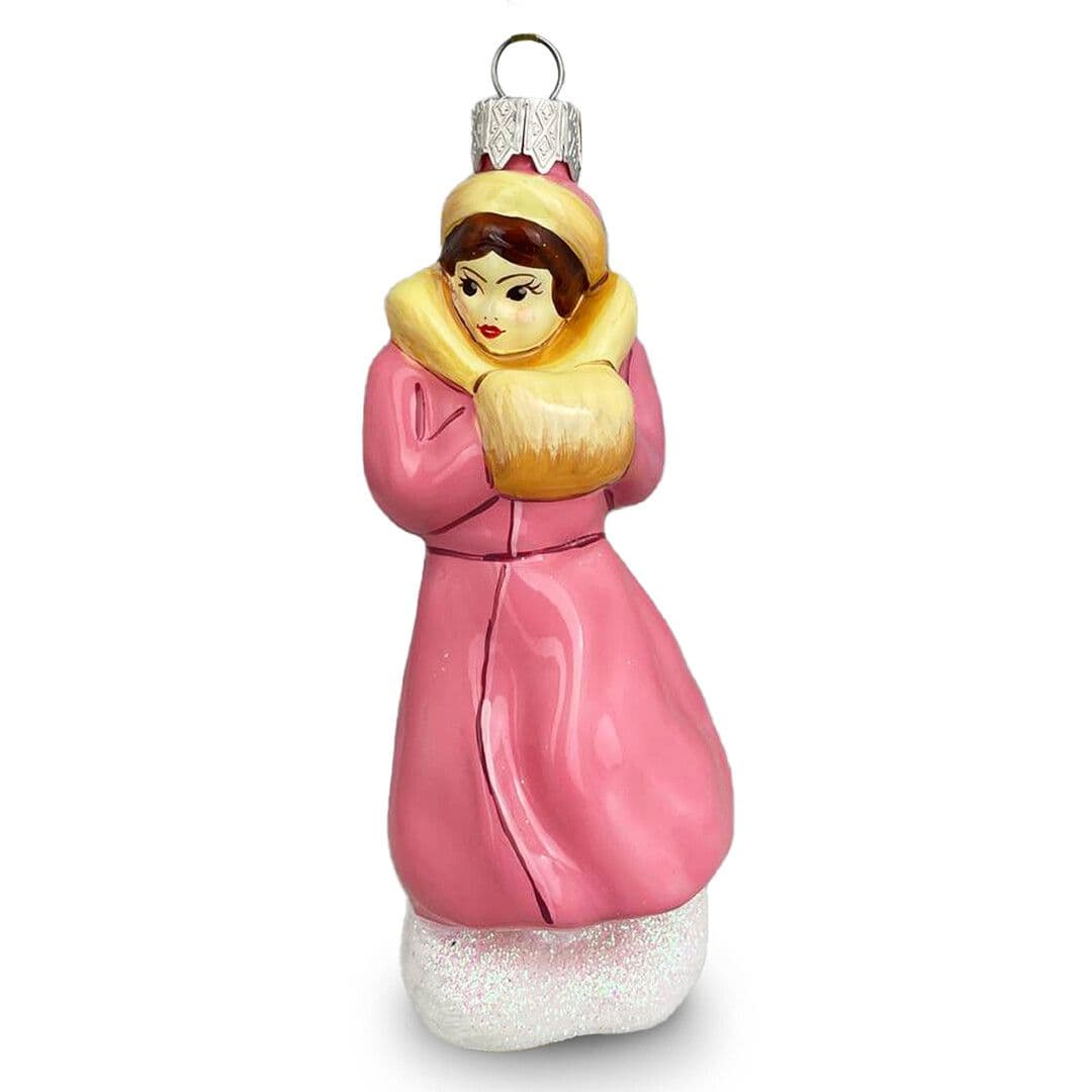 Ёлочная игрушка Девочка с муфтой Анна Ленигрушка | Фото 1