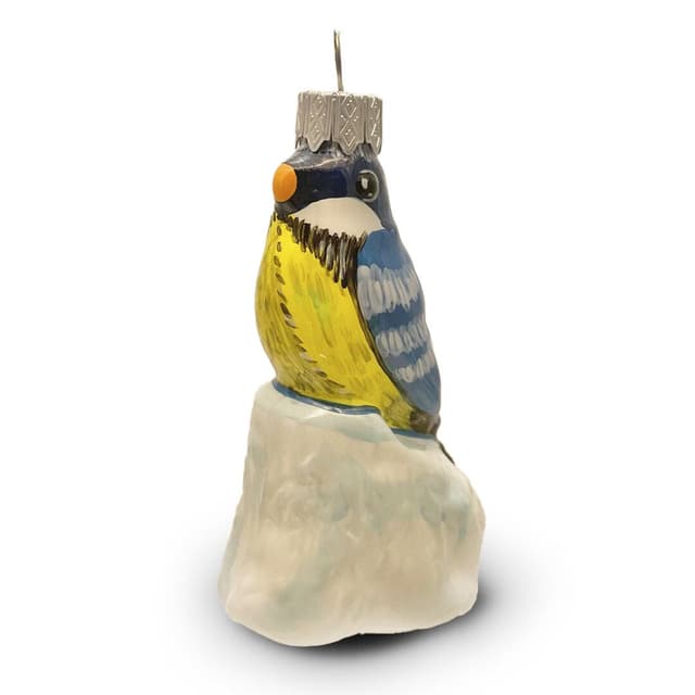 Ёлочная игрушка Синица на камне Ленигрушка