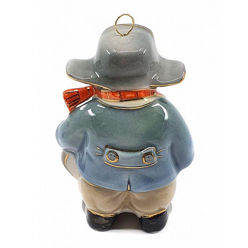 Ёлочная игрушка Мальчик с санками Фарфоровая мануфактура | Фото 2