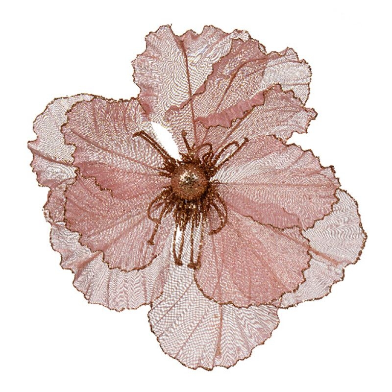 Ёлочная игрушка Цветок на клипсе в ассортименте Kaemingk, 27 см | Фото 1