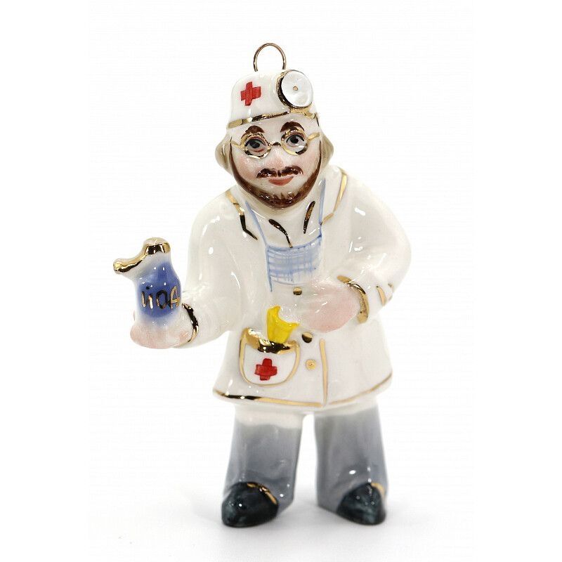 Ёлочная игрушка Доктор Айболит Фарфоровая мануфактура | Фото 1