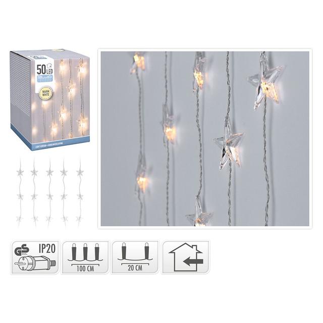 Электрогирлянда Занавеска Звезды Koopman, 1.2 м