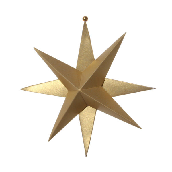 Ёлочная игрушка Звезда, Shishi, 12 см, золотой