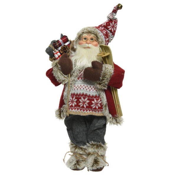 Новогодний сувенир Дед Мороз, красный, 45 см