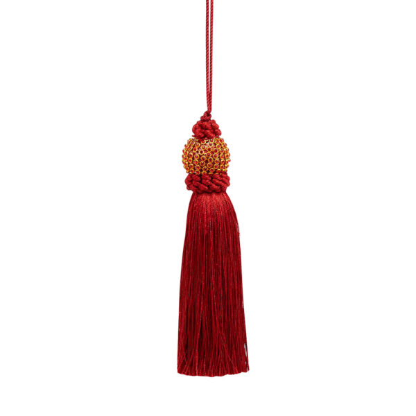 Новогоднее украшение Кисть EDG, бордовый, 15 см
