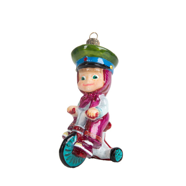 Ёлочная игрушка Граница на замке, Komozja Family, розовый/зелёный