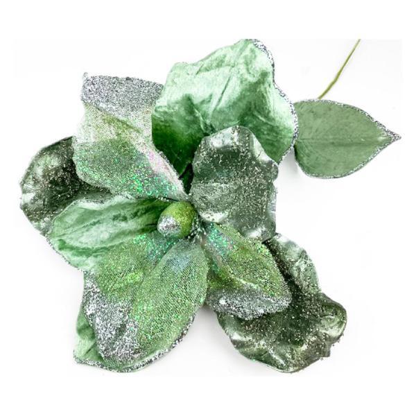 Новогоднее украшение Магнолия, зелёный, 65 см