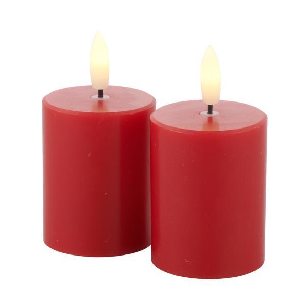 Декорация Набор свечей, 2 шт, Sirius, 6,5 см, красный
