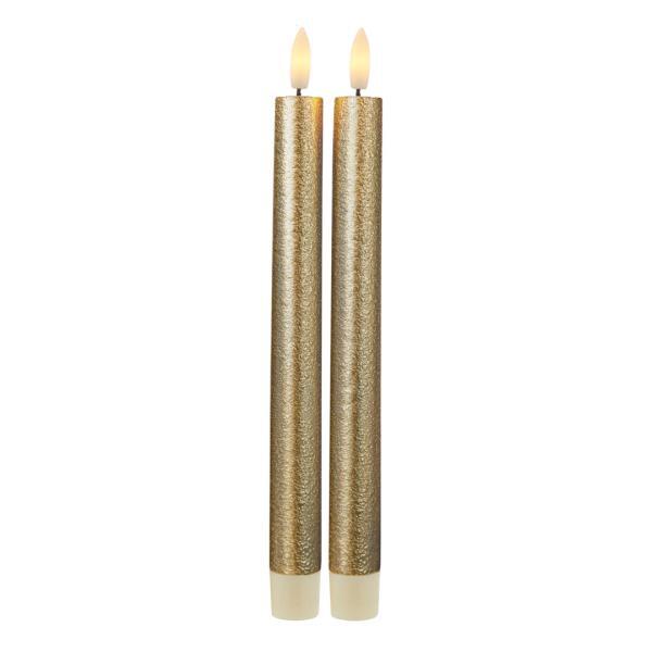 Декорация Набор свечей, 2 шт, Sirius, золото, 25 см