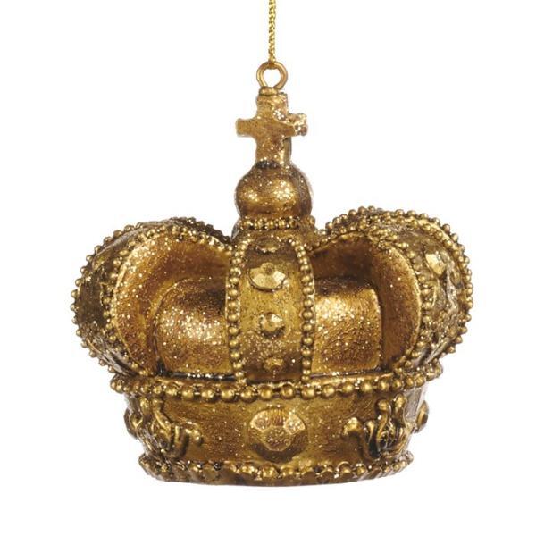 Ёлочная игрушка Корона, Goodwill, 6 см, золотой