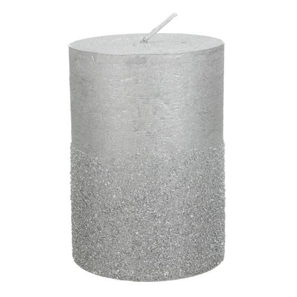 Свеча декоративная, Kersten, серебряный, 10 см